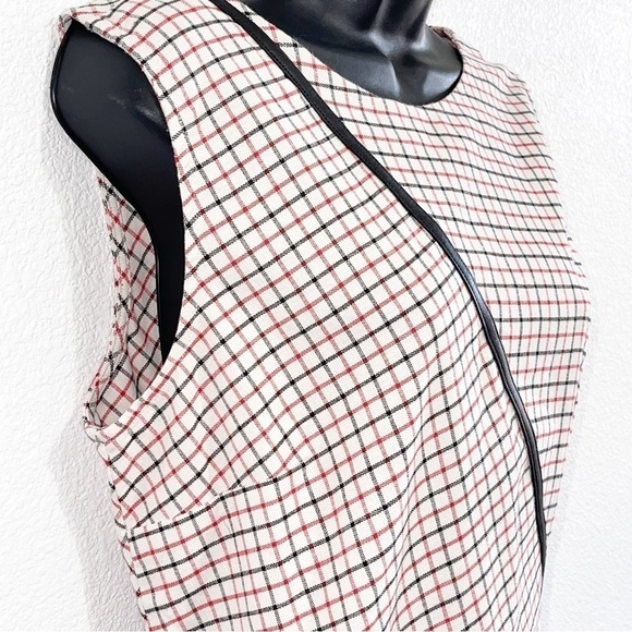 NWT Band of Outsiders Woman Ivory and Multi Color Checker Pattern Dress S - Picture 5 of 16